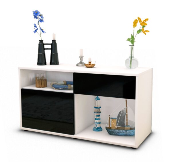 Lowboard Alecia, Schwarz (92x49x35cm)