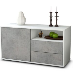 Lowboard Alessia, Beton (92x49x35cm)