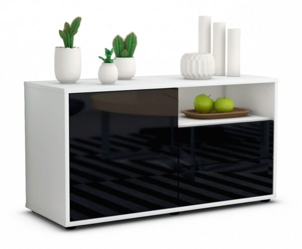 Lowboard Alessia, Schwarz (92x49x35cm)