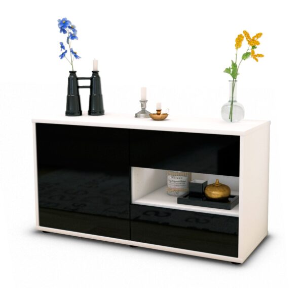 Lowboard Aleyna, Schwarz (92x49x35cm)