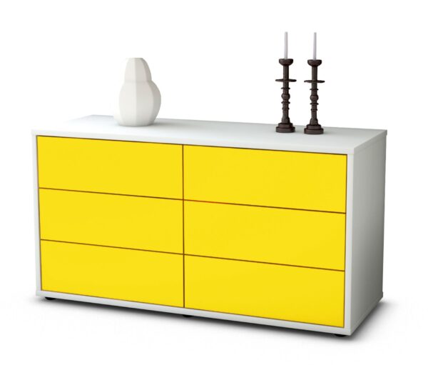 Lowboard Alfonsa, Gelb (92x49x35cm)