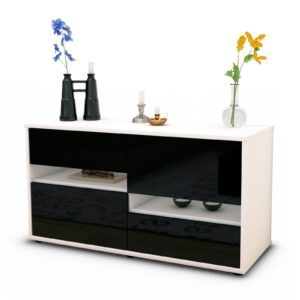 Lowboard Alina, Schwarz (92x49x35cm)