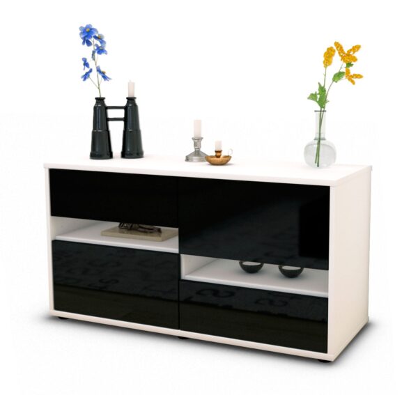 Lowboard Alina, Schwarz (92x49x35cm)