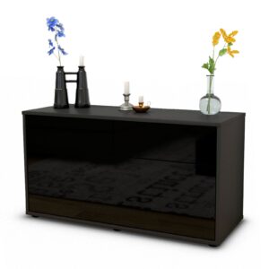 Lowboard Agnese, Schwarz (92x49x35cm)