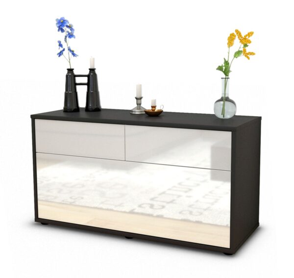 Lowboard Agnese, Weiß (92x49x35cm)