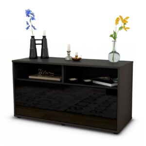 Lowboard Agostina, Schwarz (92x49x35cm)