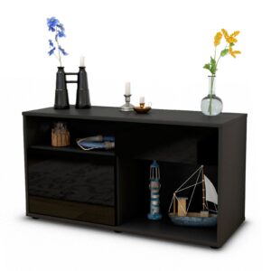 Lowboard Alecia, Schwarz (92x49x35cm)