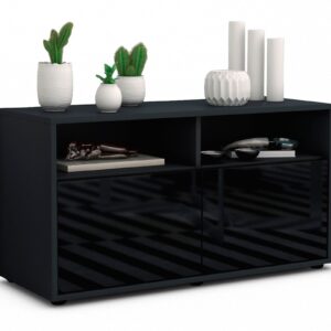 Lowboard Alegra, Schwarz (92x49x35cm)