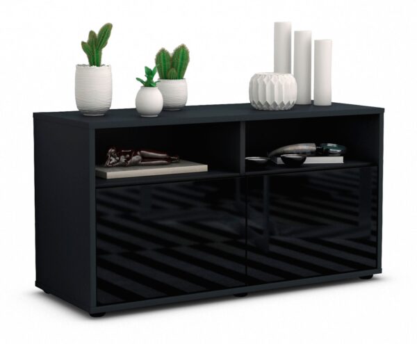 Lowboard Alegra, Schwarz (92x49x35cm)
