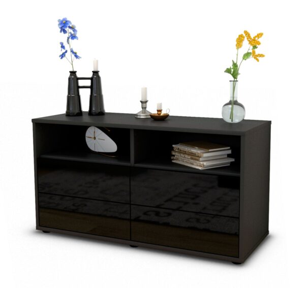 Lowboard Alia, Schwarz (92x49x35cm)