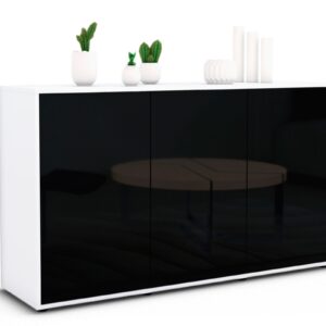Sideboard Delia, Schwarz (136x79x35cm)