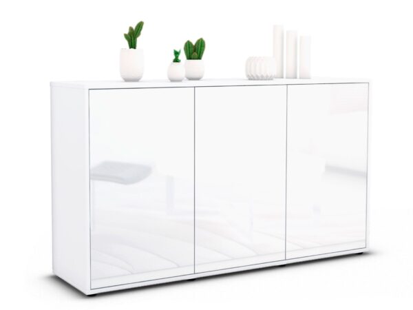 Sideboard Delia, Weiß (136x79x35cm)