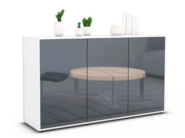 Sideboard Delia, Grau (136x79x35cm)