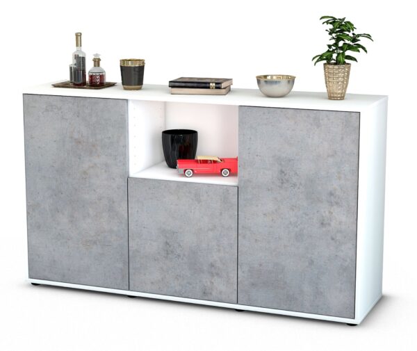Sideboard Demetria, Beton (136x79x35cm)