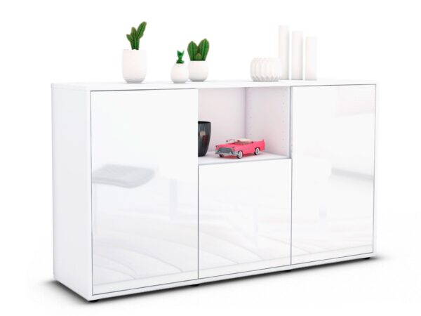 Sideboard Demetria, Weiß (136x79x35cm)