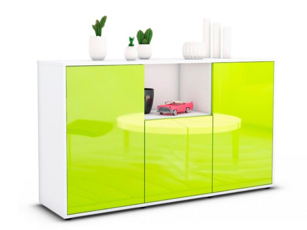 Sideboard Demetria, Grün (136x79x35cm)