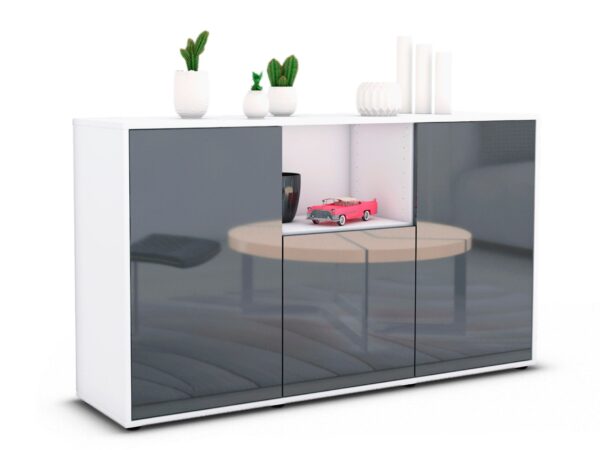 Sideboard Demetria, Grau (136x79x35cm)