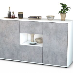 Sideboard Denise, Beton (136x79x35cm)