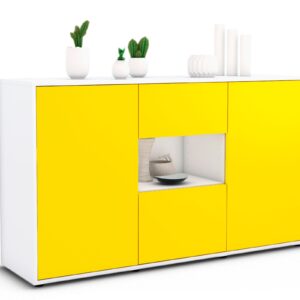 Sideboard Denise, Gelb (136x79x35cm)