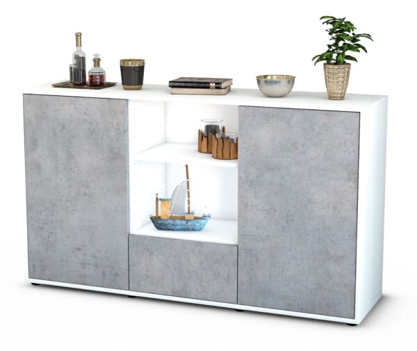 Sideboard Desideria, Beton (136x79x35cm)