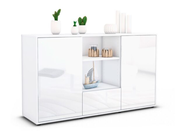 Sideboard Desideria, Weiß (136x79x35cm)