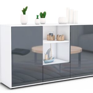 Sideboard Desideria, Grau (136x79x35cm)