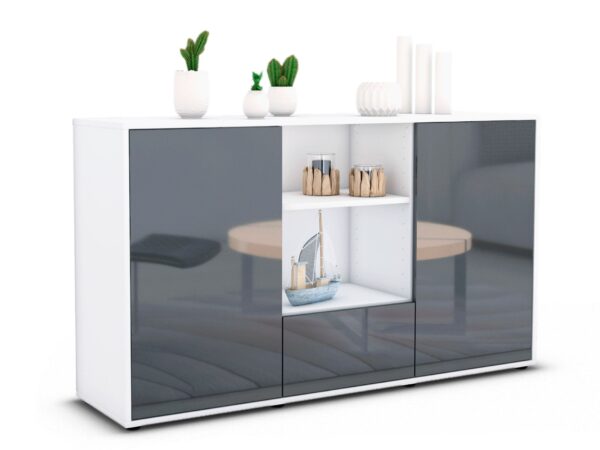 Sideboard Desideria, Grau (136x79x35cm)