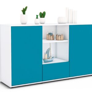 Sideboard Desideria, Türkis (136x79x35cm)