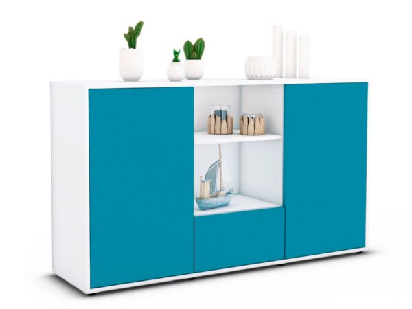 Sideboard Desideria, Türkis (136x79x35cm)