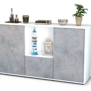 Sideboard Dhonna, Beton (136x79x35cm)