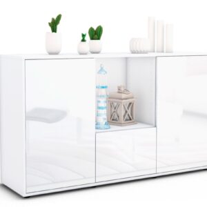 Sideboard Dhonna, Weiß (136x79x35cm)