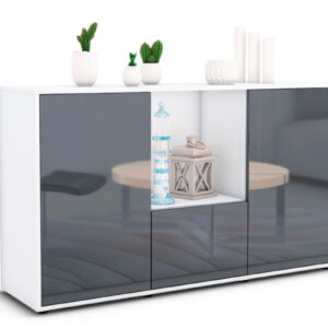 Sideboard Dhonna, Grau (136x79x35cm)