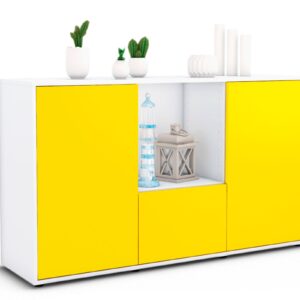 Sideboard Dhonna, Gelb (136x79x35cm)