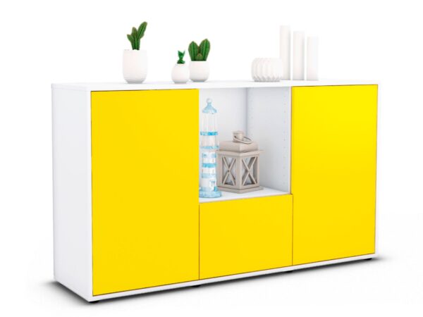 Sideboard Dhonna, Gelb (136x79x35cm)