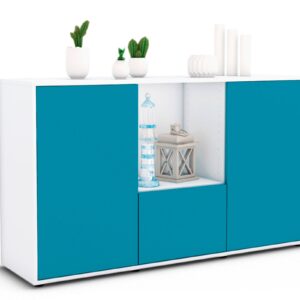 Sideboard Dhonna, Türkis (136x79x35cm)