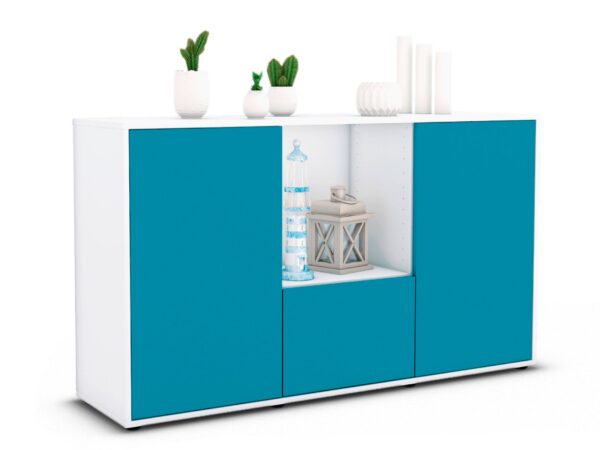 Sideboard Dhonna, Türkis (136x79x35cm)