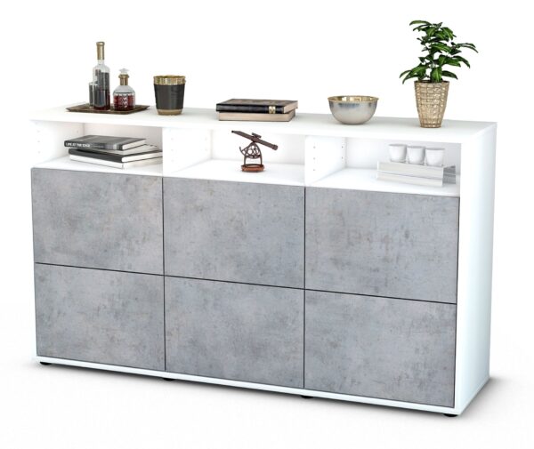 Sideboard Dilara, Beton (136x79x35cm)
