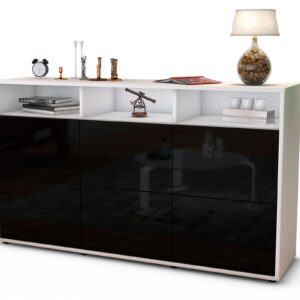 Sideboard Dilara, Schwarz (136x79x35cm)