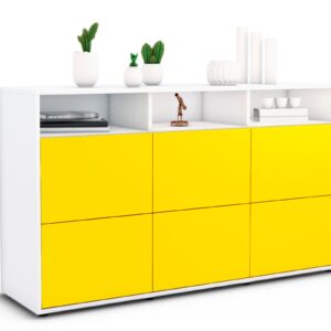 Sideboard Dilara, Gelb (136x79x35cm)