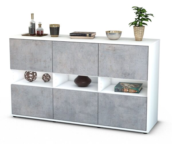 Sideboard Diletta, Beton (136x79x35cm)