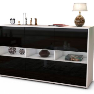 Sideboard Diletta, Schwarz (136x79x35cm)