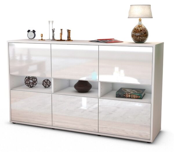 Sideboard Diletta, Weiß (136x79x35cm)