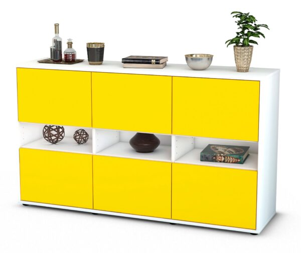 Sideboard Diletta, Gelb (136x79x35cm)