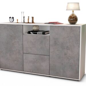Sideboard Dimphi, Beton (136x79x35cm)