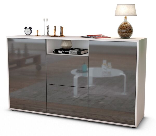 Sideboard Dimphi, Grau (136x79x35cm)