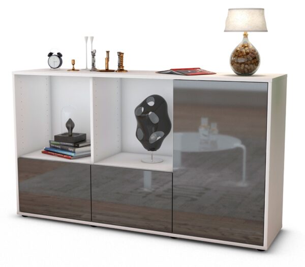 Sideboard Dolcia, Grau (136x79x35cm)
