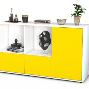 Sideboard Dolcia, Gelb (136x79x35cm)