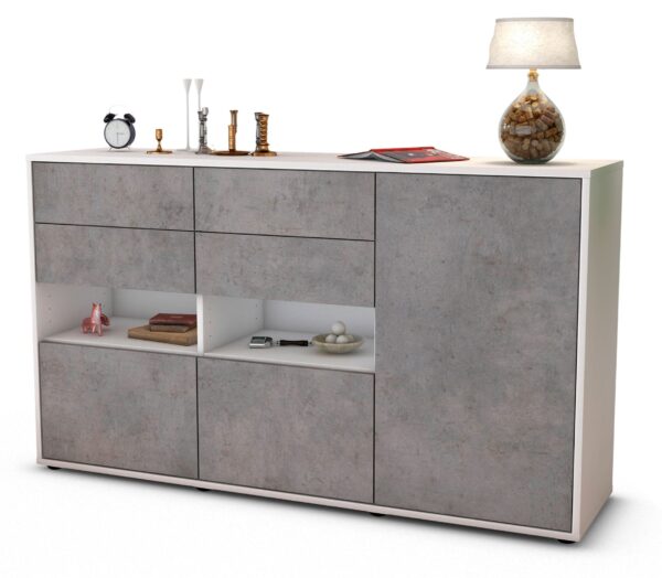 Sideboard Domi, Beton (136x79x35cm)