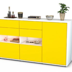 Sideboard Domi, Gelb (136x79x35cm)