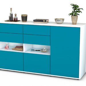 Sideboard Domi, Türkis (136x79x35cm)